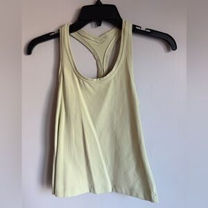 Lululemon Cool Racerback Tank Top Size 2 est.Nulu Shorter Length Dew Green